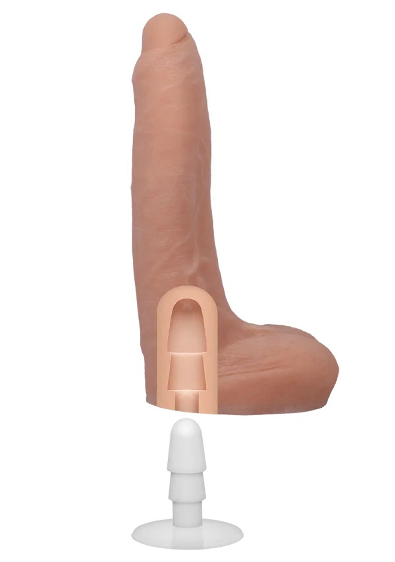 Signature Cocks Owen Gray Inch Ultraskyn Cock With Removable Vac U Lock Suction Cup Skin Tone