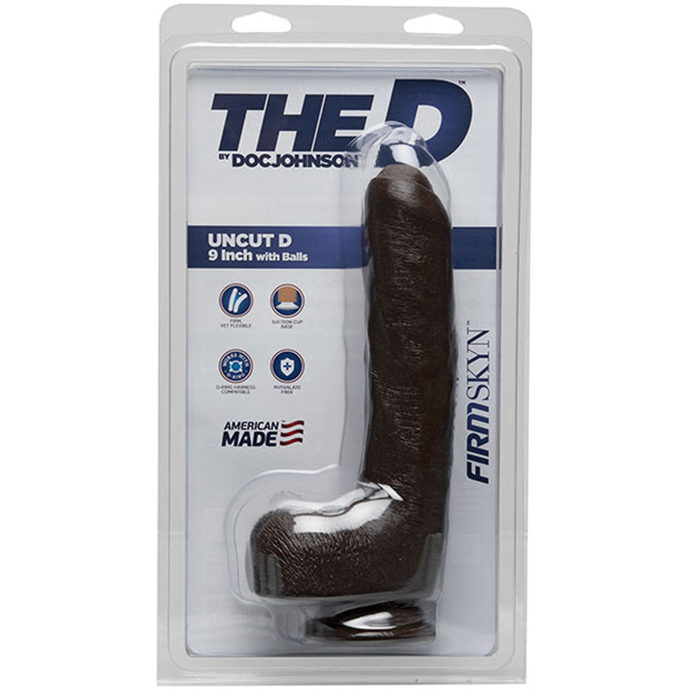 The D Uncut D Inch With Balls Firmskyn Chocolate