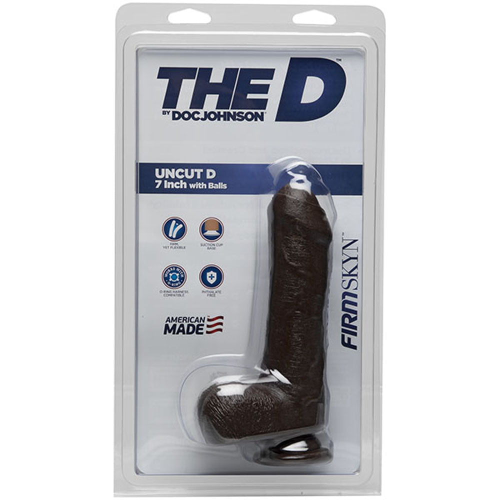 The D Uncut D Inch With Balls Firmskyn Chocolate