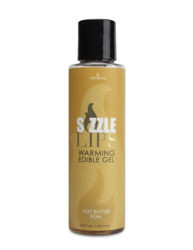 Sizzle Lips Warming Edible Gel Hot Butter Rum 4.2 Oz.