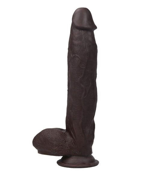 Real Skin 12 Dual Layer Dildo Dark