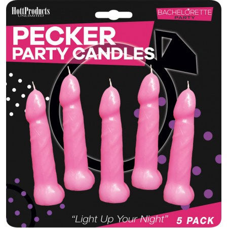Bachelorette Pecker Party Candles 5pk