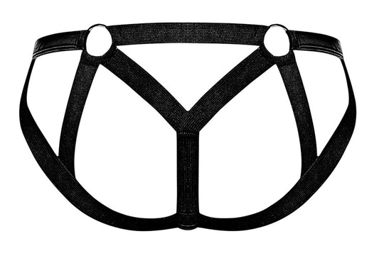 Cage Matte Strappy Ring Jock - L/ XL - Black