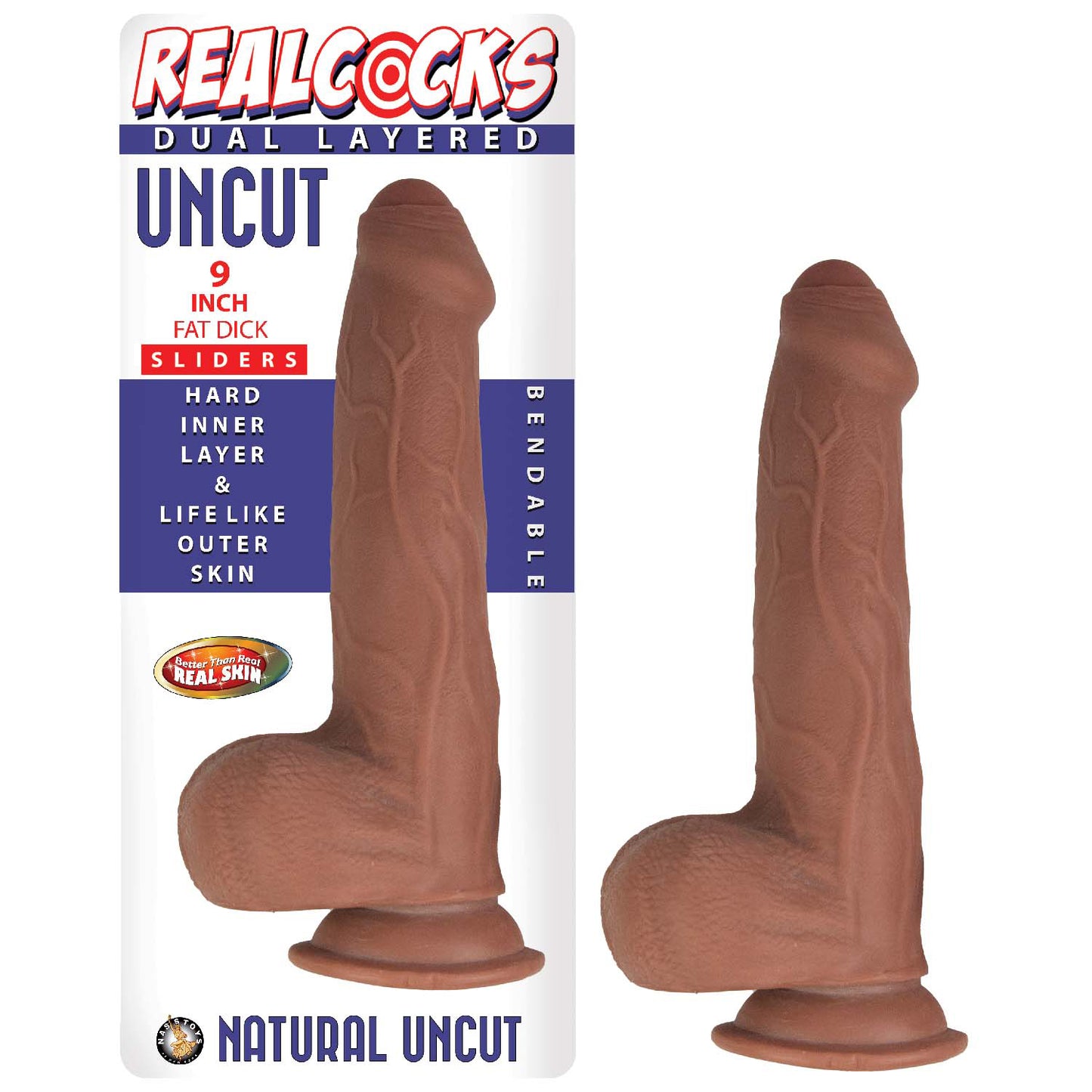 Real Cock Dual Layered Sliders Uncut Inch