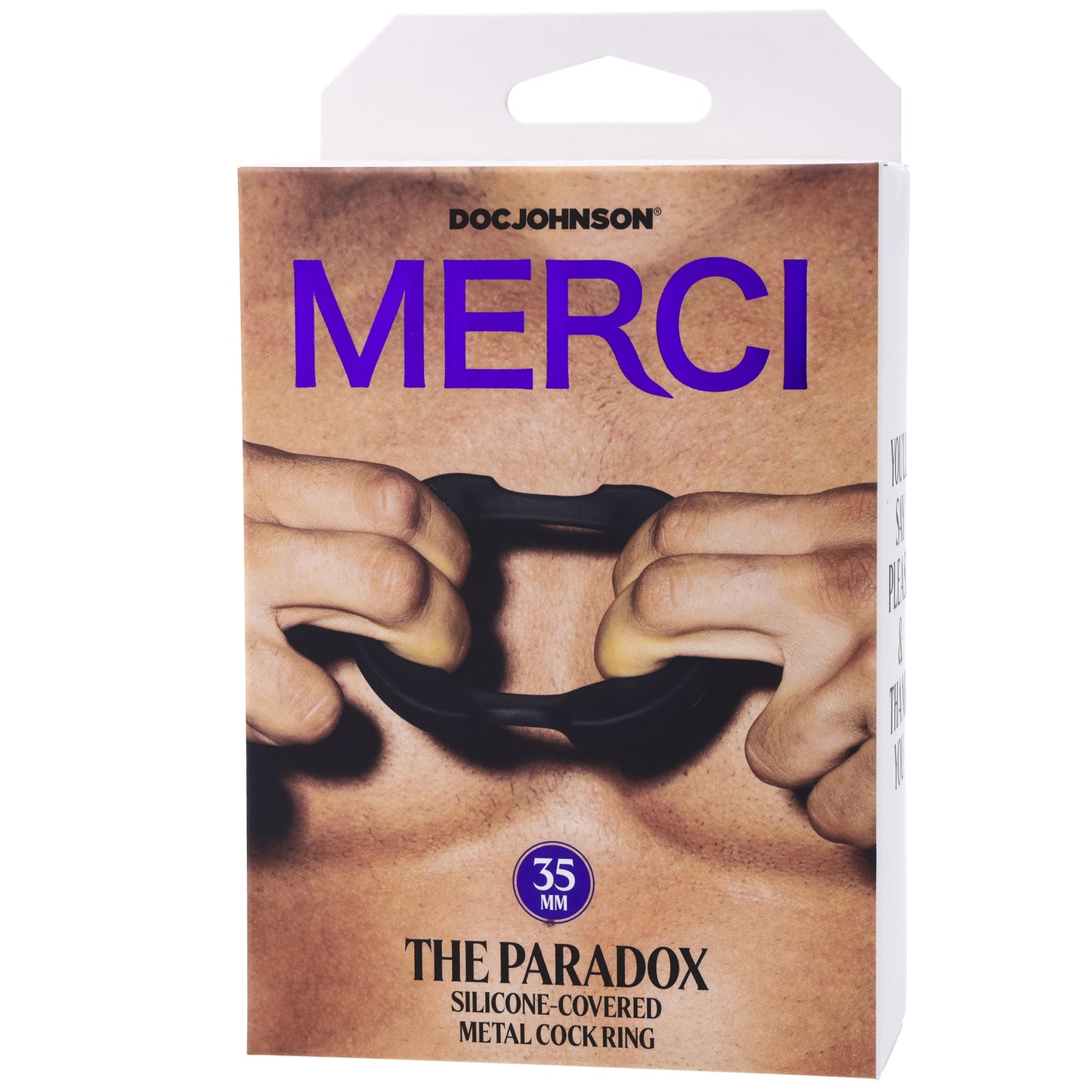 Merci the Paradox Silicone Covered Metal Cock Ring 35mm