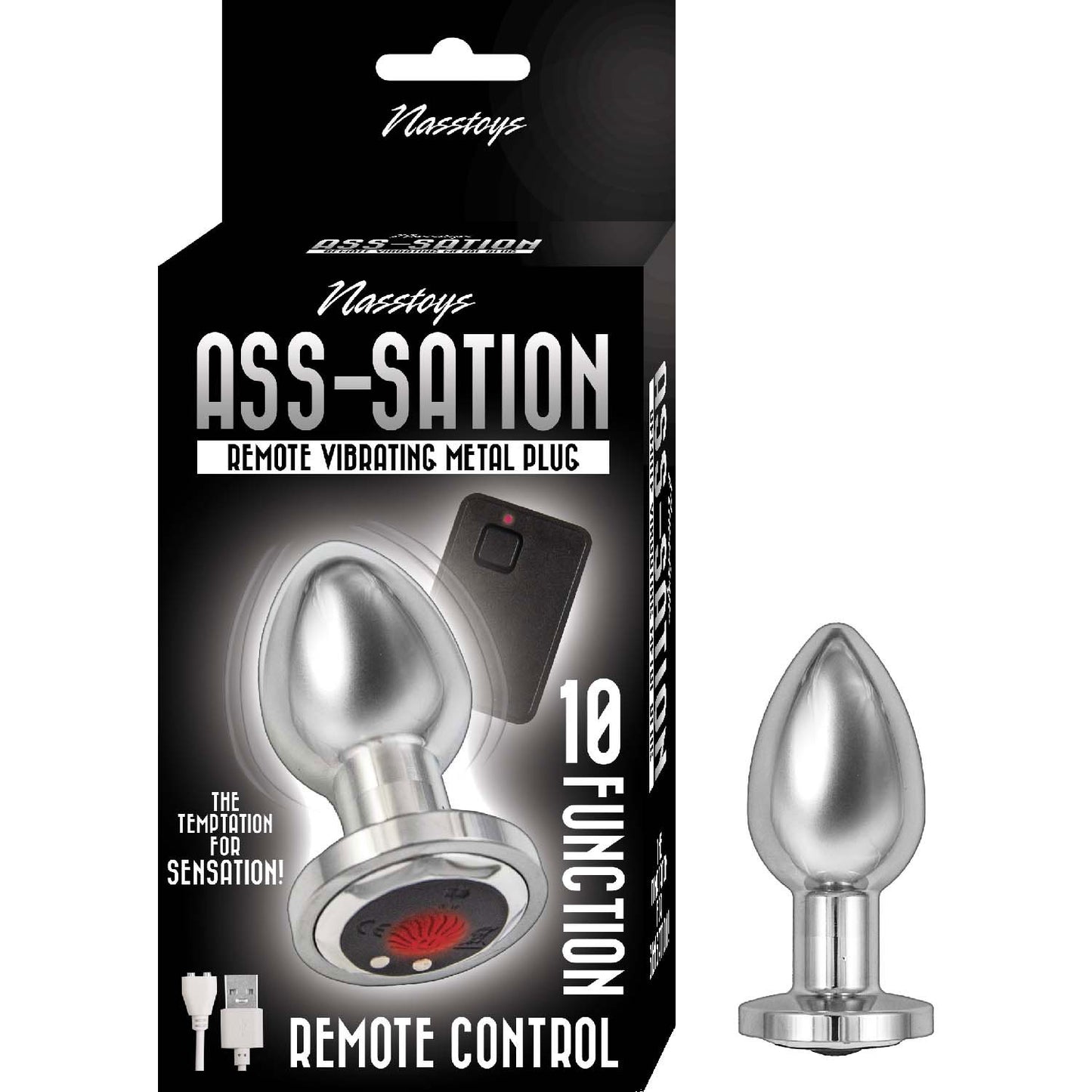 Ass Sation Remote Vibrating Metal Plug