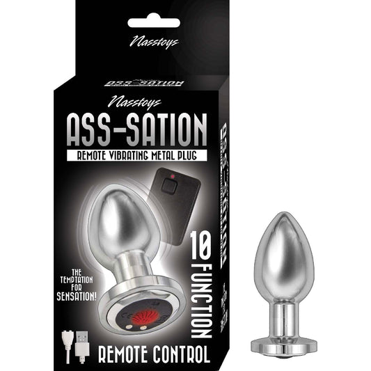 Ass Sation Remote Vibrating Metal Plug