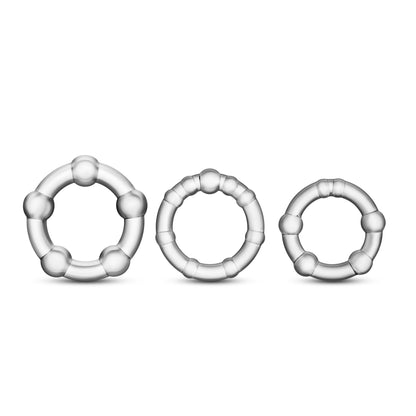 Stay Hard Beaded Cock Rings 3 Pack
