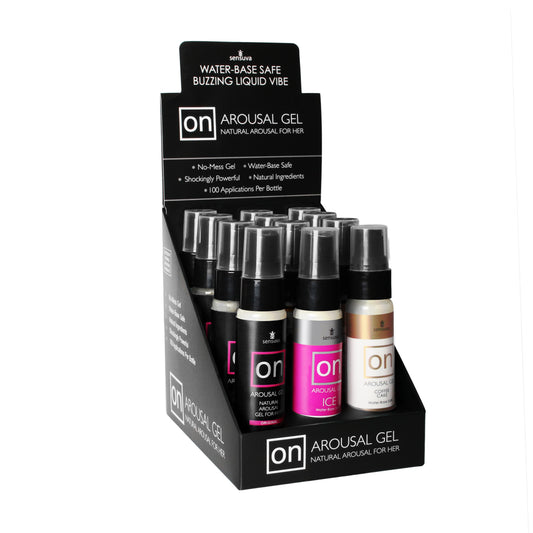 On Arousal Gels 12 Piece Display With Tester