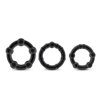 Stay Hard Beaded Cock Rings 3 Pack