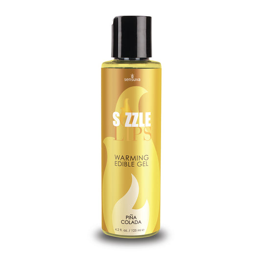 Sizzle Lips Warming Edible Gel Pina Colada 4.2 Fl. Oz. 125 ml