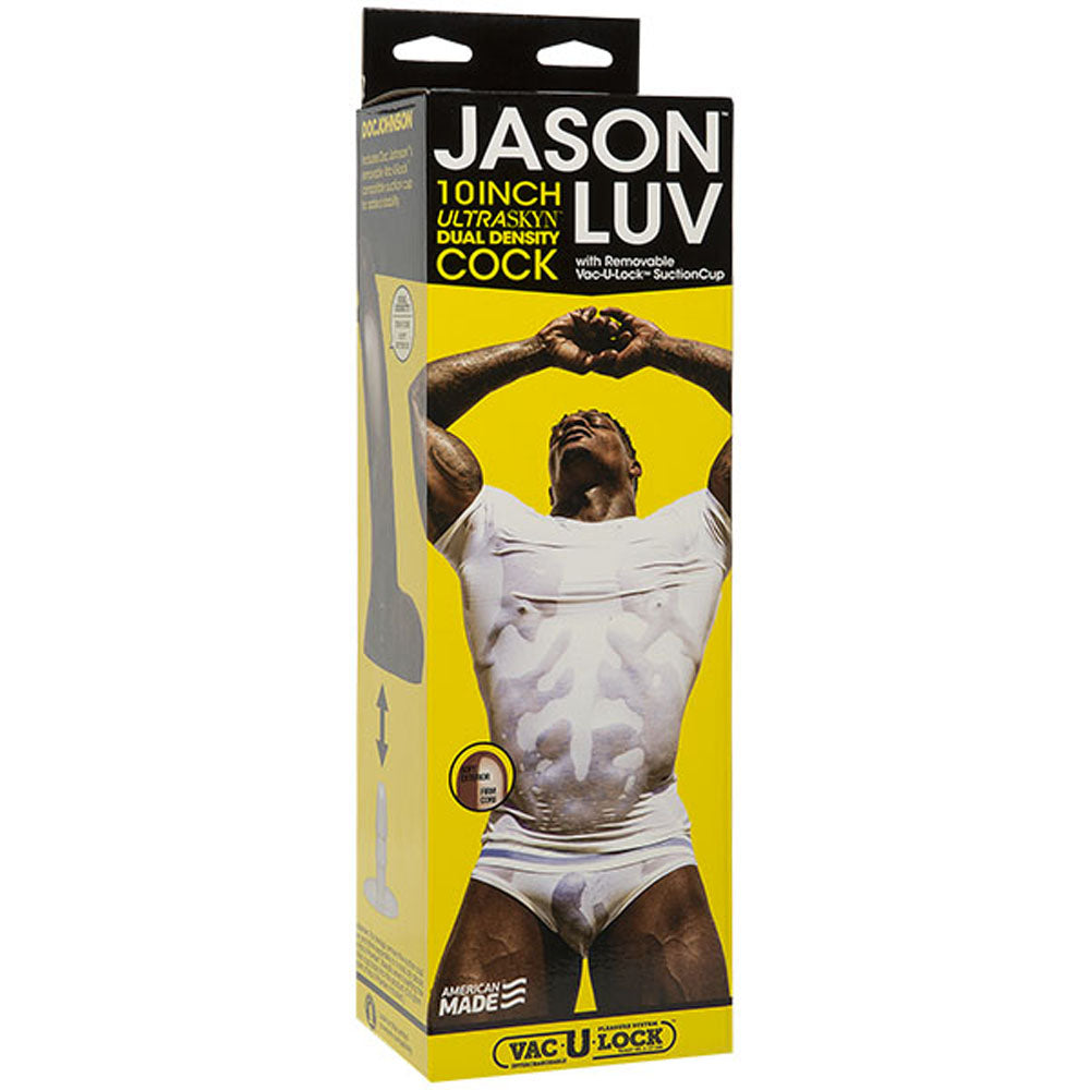 Jason Luv Inch Ultraskyn Cock With Removable Vac U Lock Suction Cup Chocolate