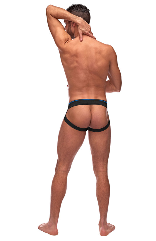 Retro Sport Panel Jock - L/ XL - Black/ Blue