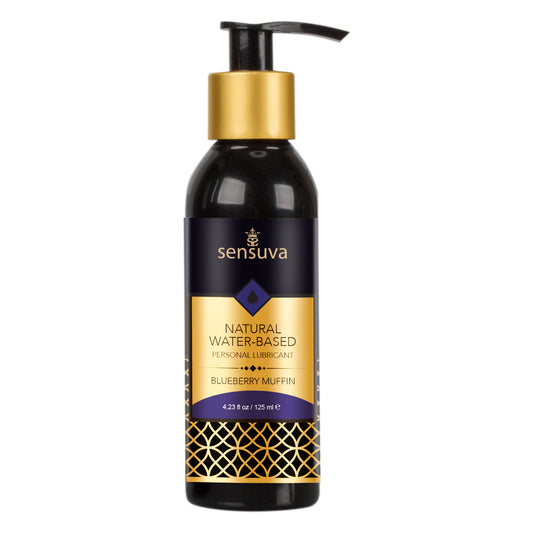 Natural Water Based Personal Lubricant 4.23 Fl. Oz. Blueberry Muffin