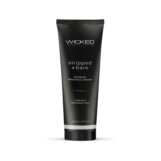 Stripped and Bare Unscented Sensual Massage Cream 4 Oz