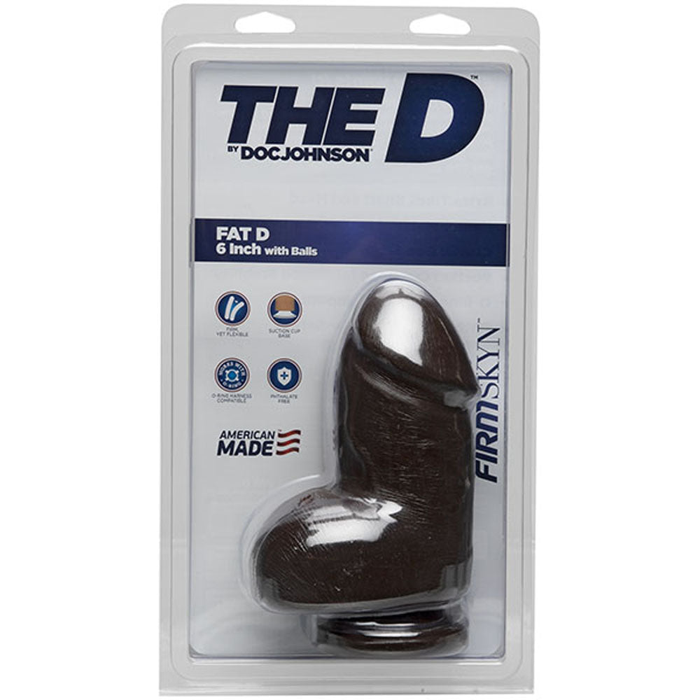The D Fat D Inch With Balls Firmskyn Chocolate