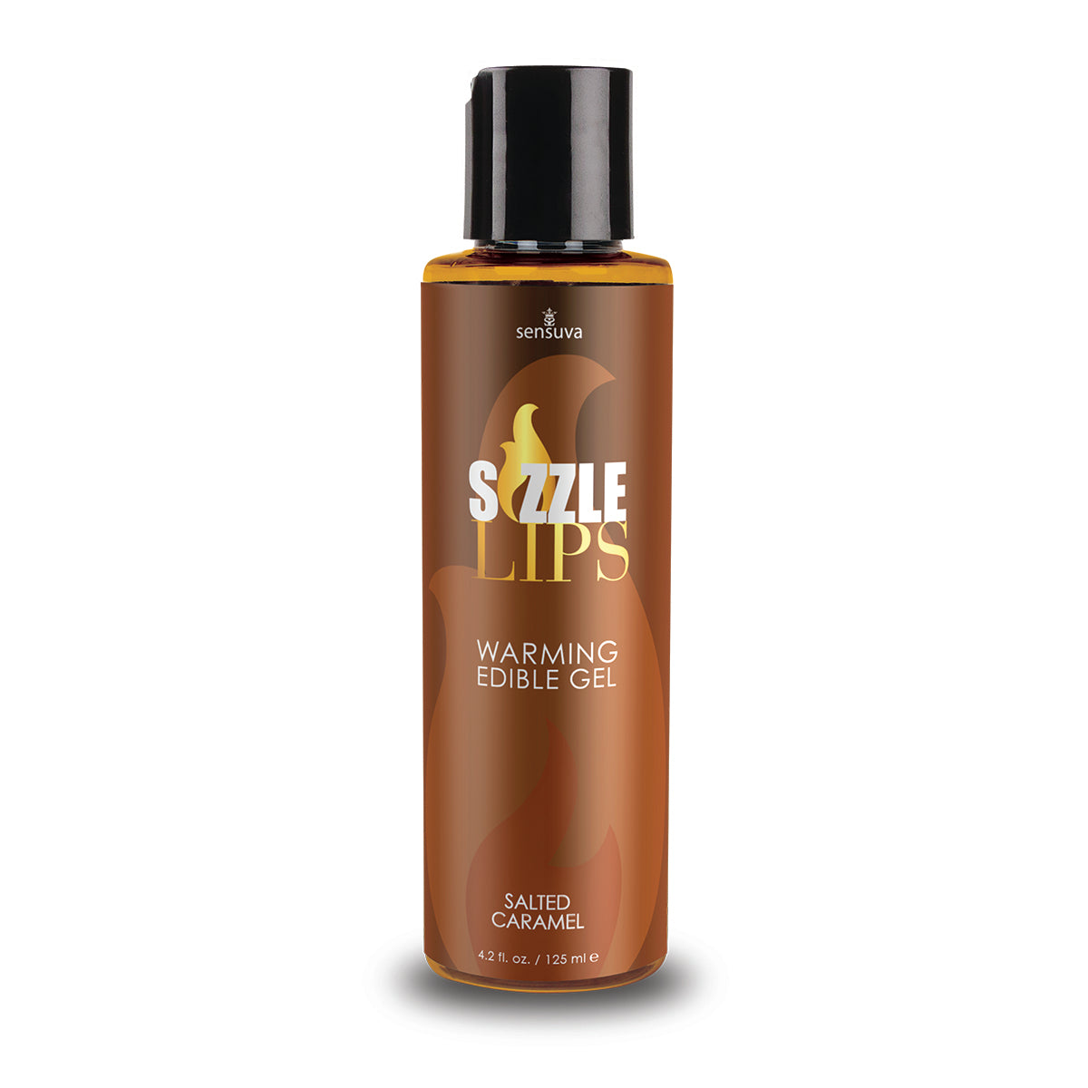 Sizzle Lips Warming Edible Gel Salted Caramel 4.2 Fl. Oz. 125 ml