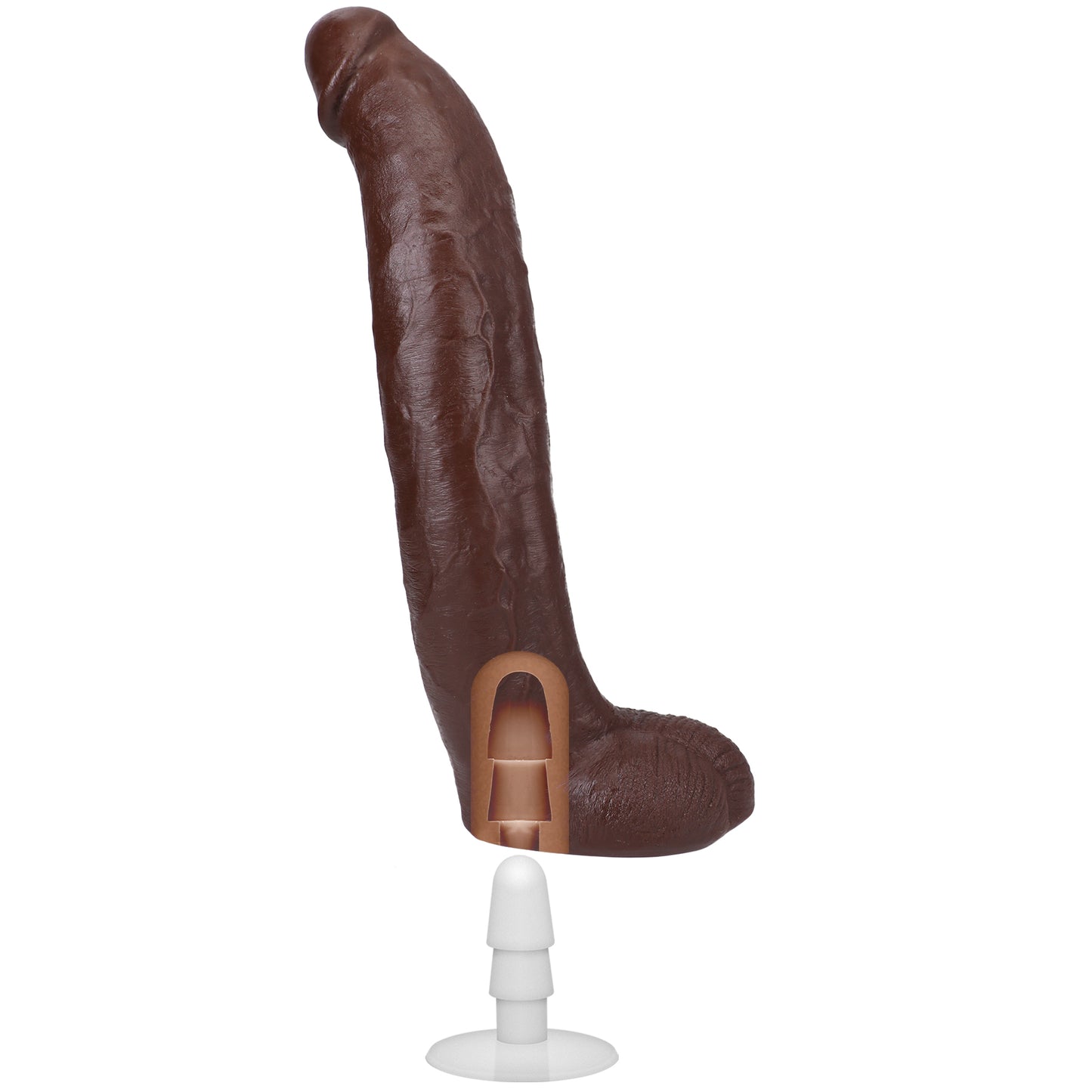 Signature Cocks Brickzilla Inch Ultraskyn Cock With Removable Vac U Lock Suction Cup Chocolate