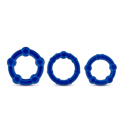 Stay Hard Beaded Cock Rings 3 Pack