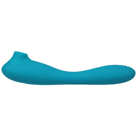 This Product Sucks Sucking Clitoral Stimulator With Bendable G Spot Vibrator Teal