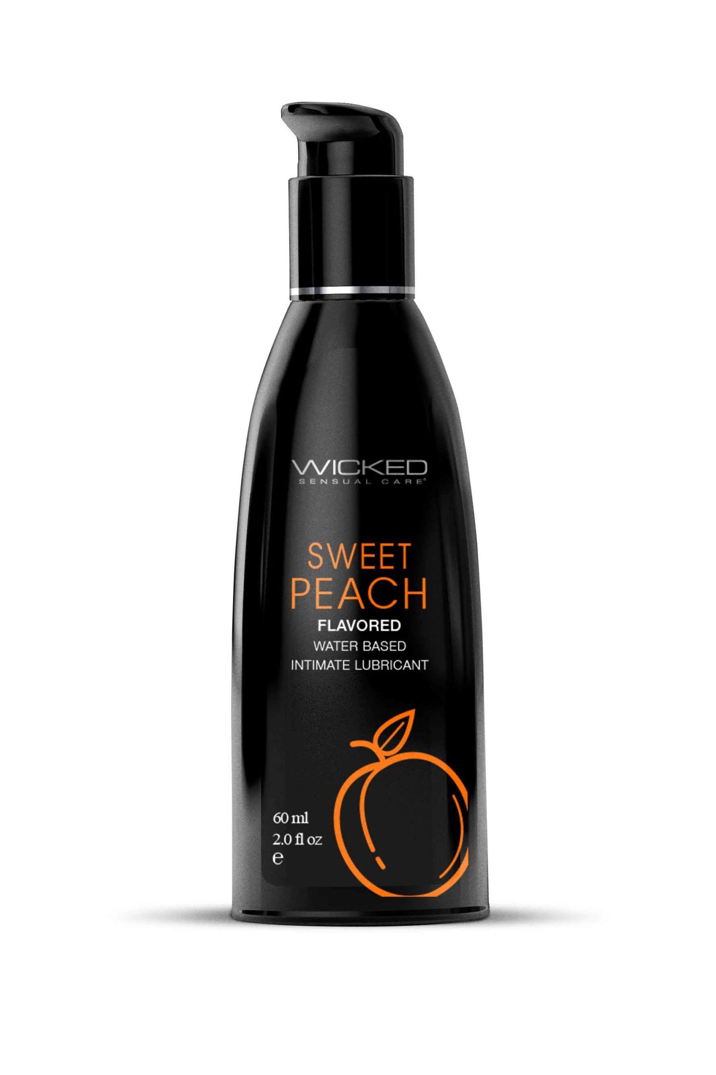 Aqua Sweet Peach Flavored Water Based Intimate Lubricant 2 Fl. Oz.