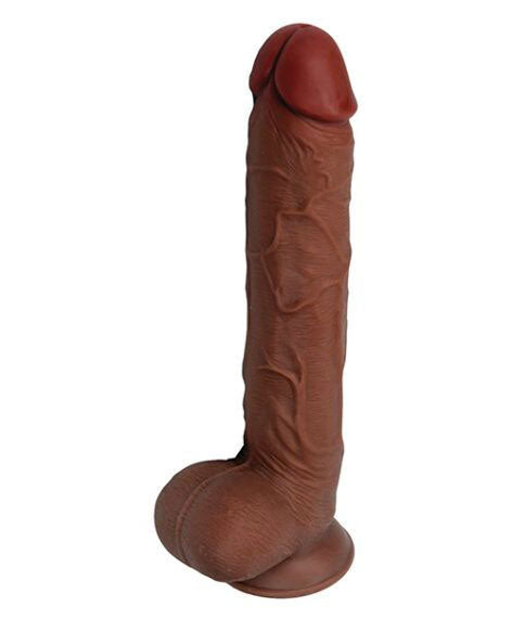Real Skin 11 Dual Layer Dildo - Light Brown